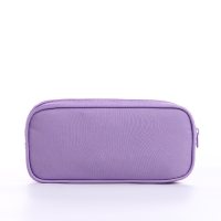 Косметичка-пенал, 2 отдела на молниях, цвет сиреневый Косметичка-пенал, 2 отдела на молниях, цвет сиреневый