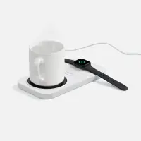 Беспроводное зарядное устройство с подогревом кружки Hot Task, белое