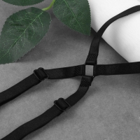 Бретели текстильные, крестообразные, 1 см, цвет чёрный