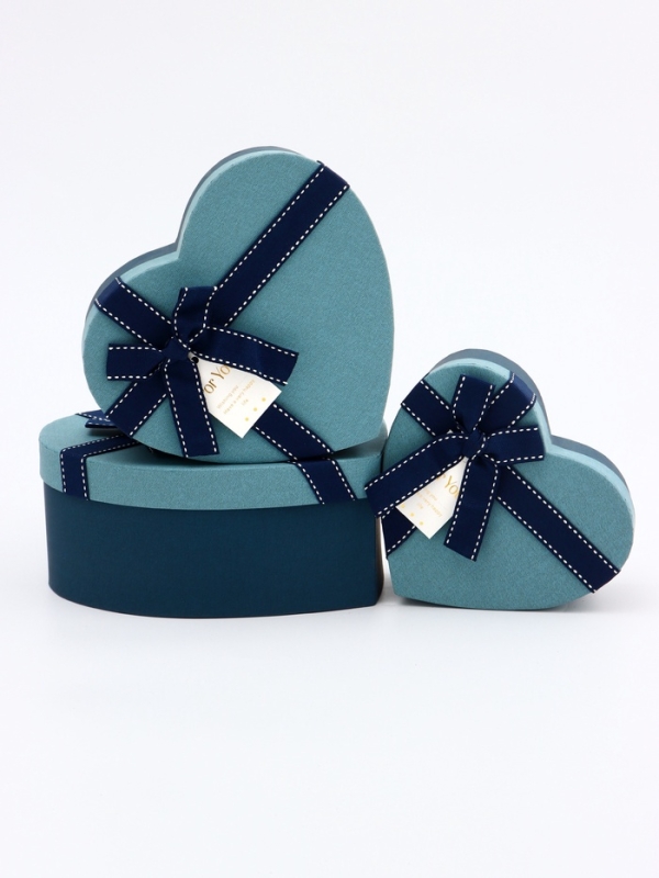 Набор коробок 3 в 1 сердца 22 х 20 х 9;  18.5 х 17 х 7.5; 1 6 х 14 х 6 см