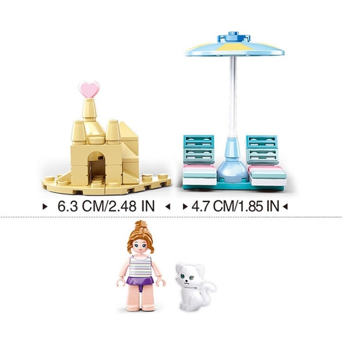 Конструктор Розовая Мечта &laquo;Пляжный отдых&raquo;, 102 детали