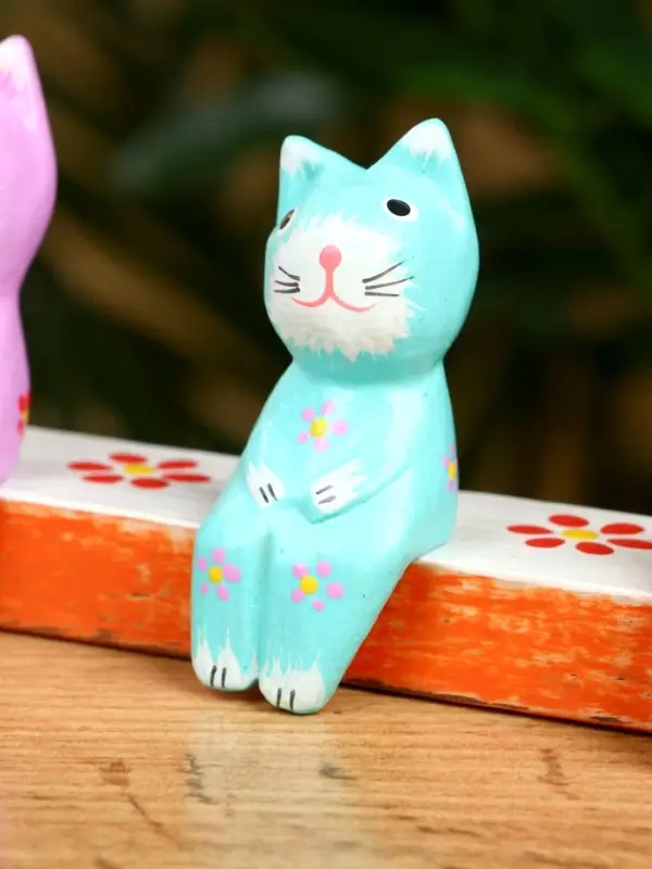 Сувенир "Котики на скамейке" дерево 18х4х7 см