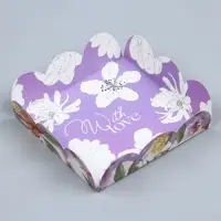 Коробка для печенья, кондитерская упаковка с пластиковой крышкой, With love, 10.5 х 10.5 х 3 см