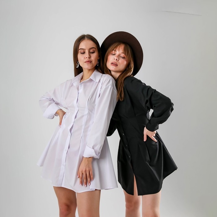 Платье-рубашка SL, 44, чёрный