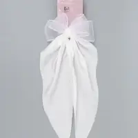 Бант для волос на заколке с лентами, белый, Принцессы