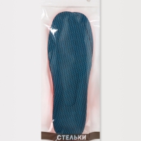 Стельки для обуви, универсальные, спортивные, р-р RU до 40 (р-р Пр-ля до 40), 26 см, пара, синий/красный