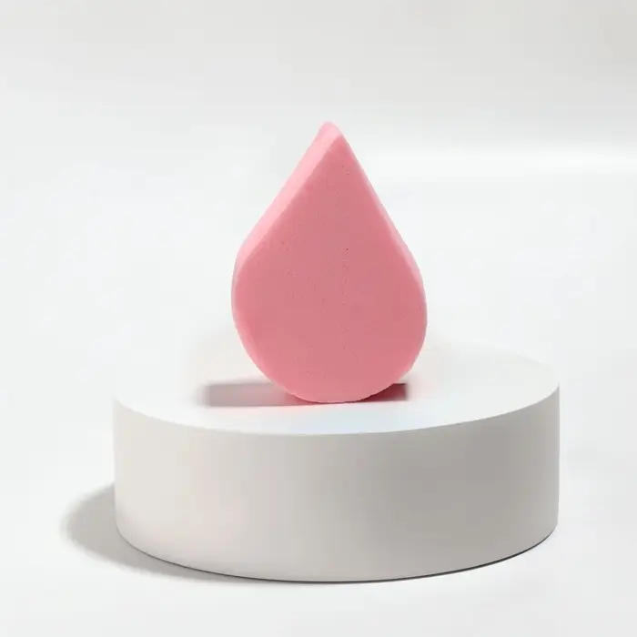 Спонж для макияжа &laquo;Плоская капля&raquo;, 6&times;4.5 см, розовый