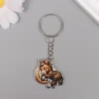Брелок акрил "Лошадка в пижамке сладко спит" 2,9х3,4х0,3 см