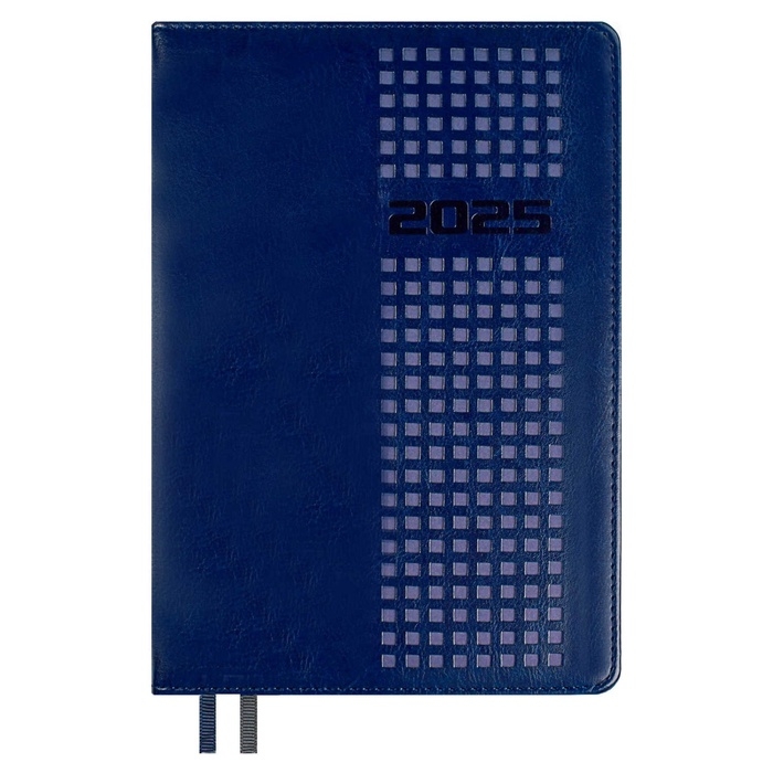 Ежедневник датированный 2025 года, ESCALADA, A5 176 листов, твердая обложка кожзам с поролоном, блинтовое тиснение, перфорация на обложке, блок 70 г/м2, синий Ежедневник датированный 2025 года, ESCALADA, A5 176 листов, твердая обложка кожзам с поролоном, блинтовое тиснение, перфорация на обложке, блок 70 г/м2, синий