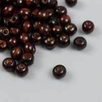 Бусины для творчества дерево "Тёмно-коричневые" d=0,8 см набор 20 гр Бусины для творчества дерево "Тёмно-коричневые" d=0,8 см набор 20 гр