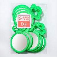 Зеркало настольное - подвесное «Круг», d зеркальной поверхности 9,5 см, цвет зелёный Зеркало настольное - подвесное «Круг», d зеркальной поверхности 9,5 см, цвет зелёный