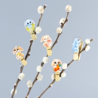 Набор прищепок для украшения вербы &laquo;Кролики&raquo; на пасху, 10 х 12 см.