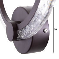 Бра 1833/1CF LED 24Вт 4000К кофе 25,5х6,5х29 см Бра 1833/1CF LED 24Вт 4000К кофе 25,5х6,5х29 см