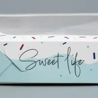Коробка кондитерская, упаковка, Sweet life, 23 х 20 х 4 см