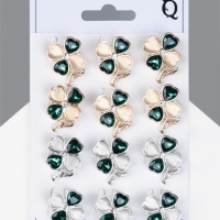 Брошь &laquo;Клевер&raquo; на удачу, МИКС, (неделимая фасовка 12 шт., цена за шт.)