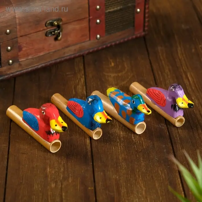 Сувенирный музыкальный инструмент &laquo;Свисток птичка&raquo;, 13&times;3&times;5 см, МИКС