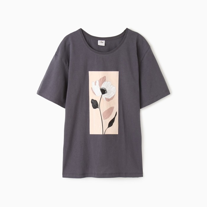 Футболка женская, цвет т.серый, р-р 48 Футболка женская, цвет т.серый, р-р 48