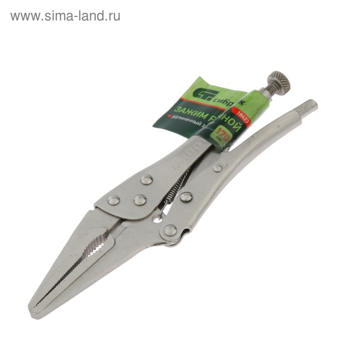 Клещи зажимные Клещи зажимные "Сибртех" 18423, ручной, удлиненный захват, 170 мм