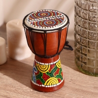 Сувенирный музыкальный инструмент "Барабан Джембе Цветочный узор" 11x11x20 см МИКС Сувенирный музыкальный инструмент "Барабан Джембе Цветочный узор" 11x11x20 см МИКС