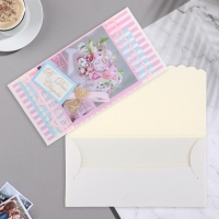 Конверт для денег "В День Свадьбы!" дек. элемент, цветы, лейка, 9х17 см Конверт для денег "В День Свадьбы!" дек. элемент, цветы, лейка, 9х17 см