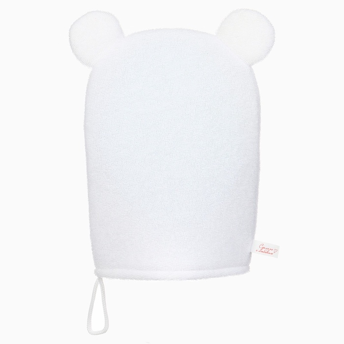 Детская мочалка для купания &laquo;Медвежонок&raquo;, махра