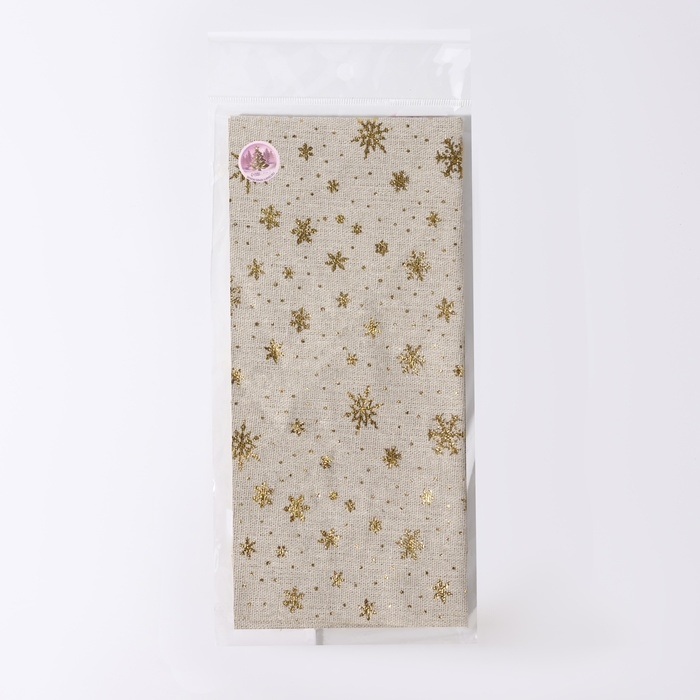 Новый год! Лоскут &laquo;Снежинки&raquo;, 48 &times; 48 см, цвет золотой