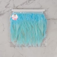 Тесьма с перьями петуха, 10-15 см, 5 ± 0,5 м, цвет голубой Тесьма с перьями петуха, 10-15 см, 5 ± 0,5 м, цвет голубой