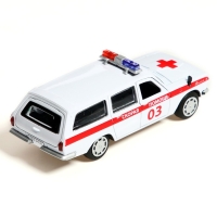 Машина металлическая ГАЗ-2402 &laquo;Волга скорая&raquo;, 12 см, открываются двери и багажник, цвет белый