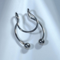 Пирсинг в нос (фейк для септума) &laquo;Шарики&raquo;, набор 5 шт., L=12 мм, цвет серебро