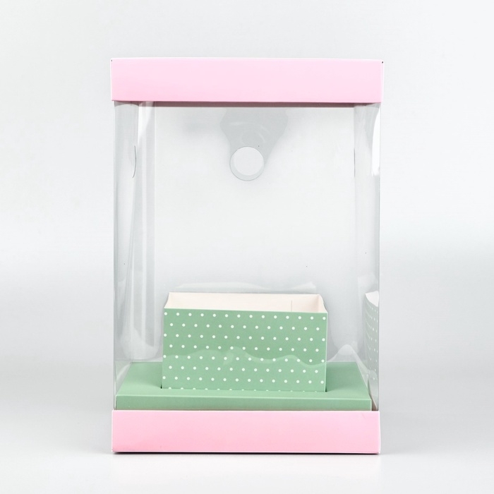 Коробка для цветов с вазой и PVC окнами складная «Нежность», 16 х 23 х 16 см Коробка для цветов с вазой и PVC окнами складная «Нежность», 16 х 23 х 16 см