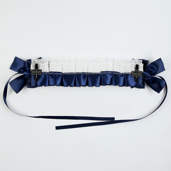 Карнавальная повязка &laquo;Лолита&raquo;, цвет синий с белым кружевом