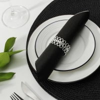 Кольцо для салфеток «Венок», 4,5×2 см, цвет серебряный Кольцо для салфеток «Венок», 4,5×2 см, цвет серебряный