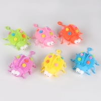 Мяч детский резиновый ёжка световой &laquo;Божья коровка&raquo;, цвета МИКС , в шоубоксе