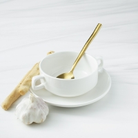 Ложка столовая из нержавеющей стали Magistro Kolos, длина 19,5 см, цвет золотой