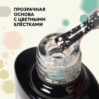 Гель лак для ногтей, &laquo;MILK GLITTER&raquo;, 3-х фазный, 8мл, LED/UV, цвет прозрачный (01)