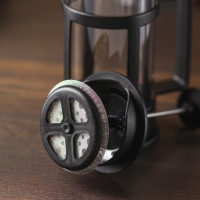 Чайник заварочный френч - пресс Доляна &laquo;Классика&raquo;, 350 мл, стекло, цвет чёрный