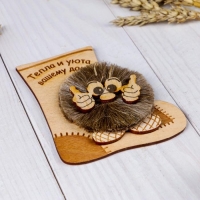 Магнит &laquo;Домовенок в валенке&raquo;, тепла и уюта Вашему дому