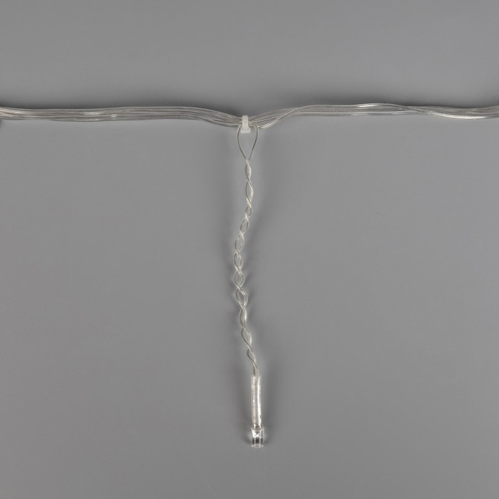 Гирлянда &laquo;Бахрома&raquo; 3 &times; 0.5 м, IP20, прозрачная нить, 80 LED, свечение белое, 8 режимов, 220 В