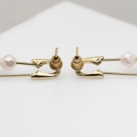 Серьги с жемчугом &laquo;Бусина&raquo; союз, булавка, цвет золото