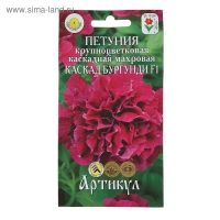 Семена цветов Петуния крупноцветковая махровая «Каскад Бургунди» F1, О, 10 шт. Семена цветов Петуния крупноцветковая махровая «Каскад Бургунди» F1, О, 10 шт.