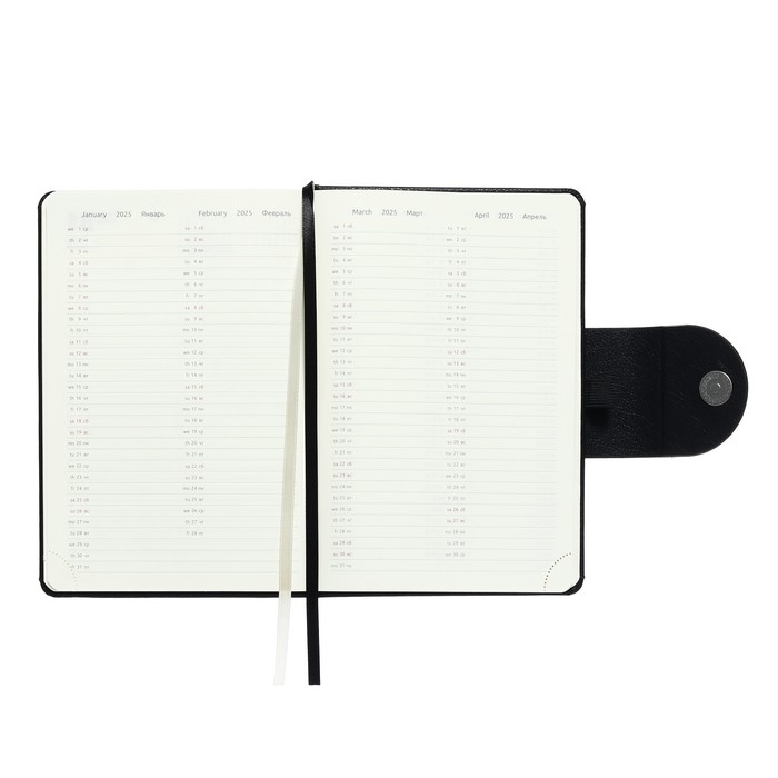 Ежедневник датированный 2024 A5 176 листов, deVENTE.Norwich, твёрдая обложка с поролоном из искусственной кожи, ляссе, кремовый блок 70 г/м2, чёрный Ежедневник датированный 2024 A5 176 листов, deVENTE.Norwich, твёрдая обложка с поролоном из искусственной кожи, ляссе, кремовый блок 70 г/м2, чёрный