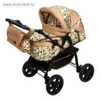 Коляска-трансформер «Пилот», пластиковые колёса, оттенки бежевого, рисунок МИКС Коляска-трансформер «Пилот», пластиковые колёса, оттенки бежевого, рисунок МИКС