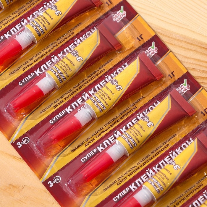 Суперклей «Клейкон», секундный, 1 г, набор 12 шт. Суперклей «Клейкон», секундный, 1 г, набор 12 шт.