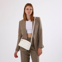 Сумка женская на молнии, цвет белый Сумка женская на молнии, цвет белый