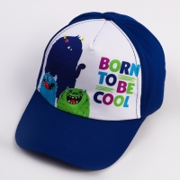 Кепка детская для мальчика Born to be cool, цвет синий, р-р 52-54, 5-7 лет Кепка детская для мальчика Born to be cool, цвет синий, р-р 52-54, 5-7 лет