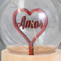 Ночник &laquo;Шар-сердце&raquo; LED 3хAG10 шар 8см 6,5х6,5х11,5см