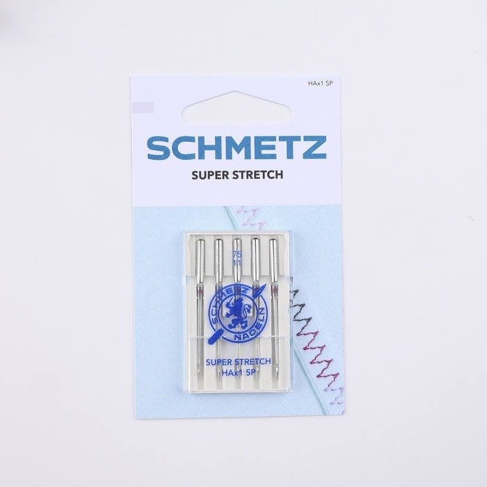 Иглы для бытовых швейных машин, для стрейч-ткани, №75, 5 шт