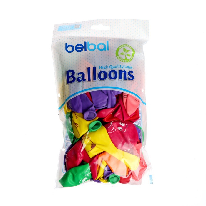 Шар латексный 14" &laquo;Улыбка&raquo;, набор 50 шт., цвета МИКС