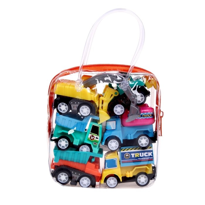 Набор инерционных машин &laquo;Стройка&raquo; в сумке, 6 штук, МИКС