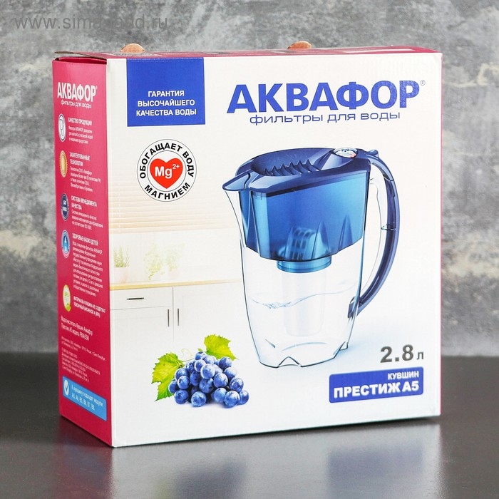 Фильтр-кувшин &laquo;аквафор-Престиж&raquo;, 2,8 л, цвет синий
